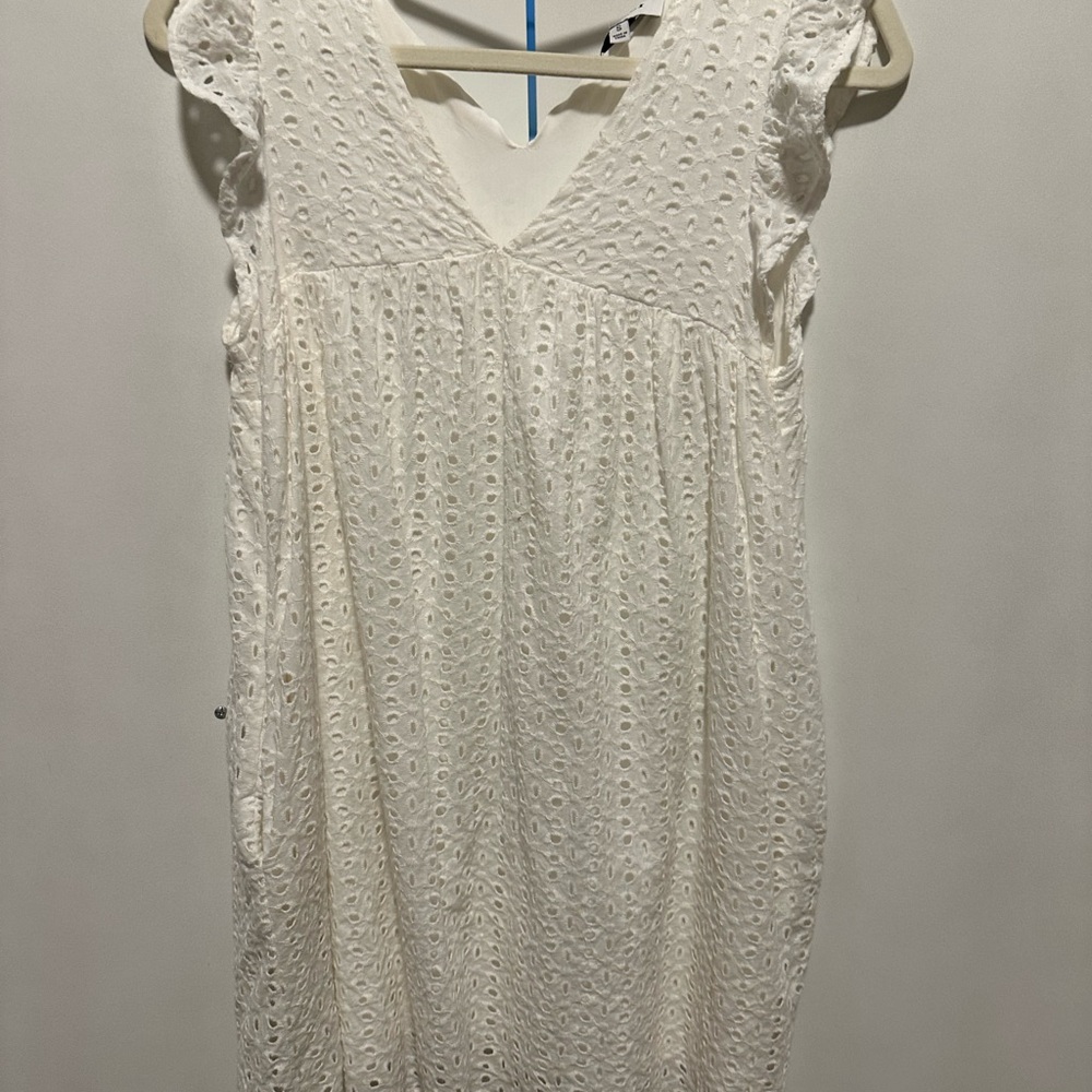 Gilli White Eyelet Mini Dress
